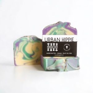 Urban Hippie Lavender Vegan Bar Soap Essential Oils 5oz Soap- 100% Palm Oil Free